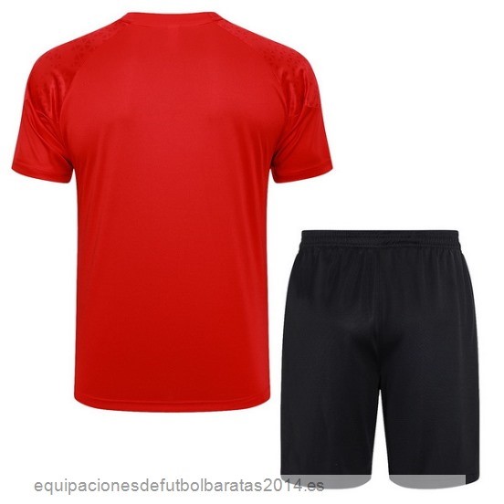 Nuevo Entrenamiento Conjunto Completo AC Milan 23/24 Rojo Negro Gris Baratas
